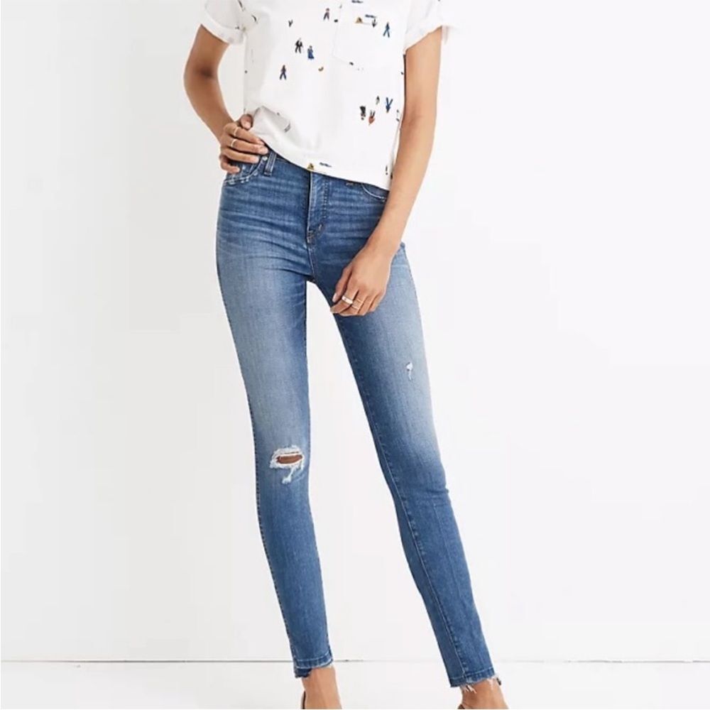 Madewell Curvy High Rise Skinny Jeans: Drop Step Hem Edition, Size 24 NWOT